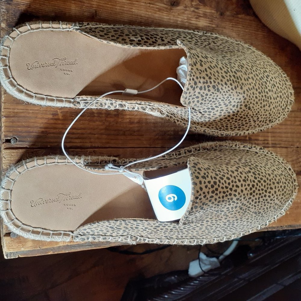Leopard Print Mules Espadrilles Casual Shoes - Picture 4 of 4